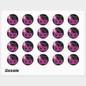 Elegant Zwart Heet Roze Masquerade Party Stickers (Vel)