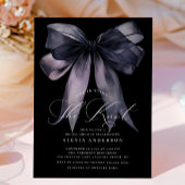 Elegant zwart het knopen van het Vrijgezellenfeest Kaart