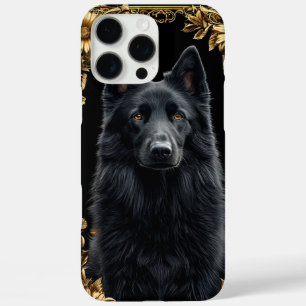 Elegant zwart hondenportret 🖤🐾 Minimalistisch iPhone 16 Pro Max Hoesje