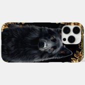 Elegant zwart hondenportret 🖤🐾 Minimalistisch Case-Mate iPhone Case (Achterkant (horizontaal))