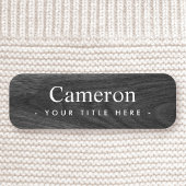 Elegant zwart hout met voornaam titel naamplaatje