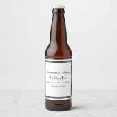 Elegant zwart ingelijste H-bierflesetiket Bier Etiket (Voorkant)