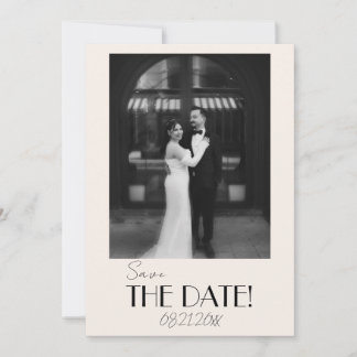 Elegant Zwart Ivoor Oud Geld Foto Klasse Trouwfees Save The Date