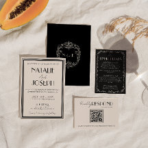 Elegant Zwart Ivoorkleurig Oud Geld Luxe Retro Bru