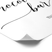 Elegant zwart kalligrafie bord voor hete chocolade poster (Hoek)