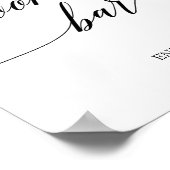 Elegant zwart kalligrafie cookie bar bord poster (Hoek)