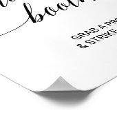 Elegant zwart kalligrafie fotohokje bord poster (Hoek)