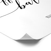 Elegant zwart kalligrafie koffiebar bord poster (Hoek)