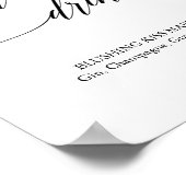 Elegant zwart kalligrafisch drankteken poster (Hoek)