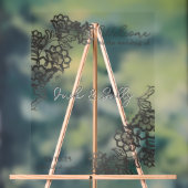 Elegant zwart kant acryl teken bord (Neutraal)