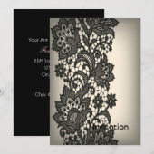 Elegant zwart kant kaart (Voorkant / Achterkant)