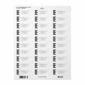 Elegant Zwart Kant Monogram Bruiloft Suite Etiket (Full Sheet)