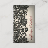 elegant  zwart kant Paris mode Boutique Visitekaartje (Voorkant)