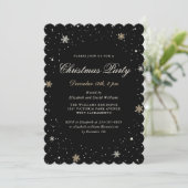 Elegant zwart kerstfeest kaart (Staand voorkant)