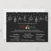 Elegant zwart kerstontwerp kaart (Voorkant)