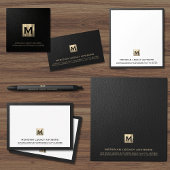 Elegant zwart klassiek monogram zwarte inkt pen