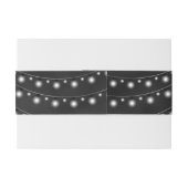 Elegant zwart krijtbord wit string van lichten uitnodigingen wikkel (Achterkant Voorbeeld)