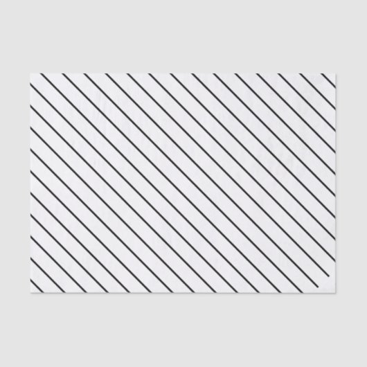 Elegant zwart krijtstreep ontwerp tissuepapier (Voorkant)