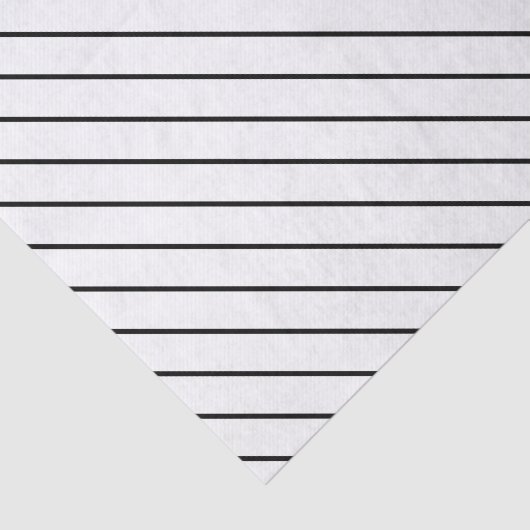 Elegant zwart krijtstreep ontwerp tissuepapier (Detail)