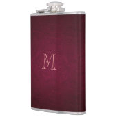 Elegant zwart leer look monogram heupfles (Links)