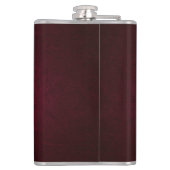 Elegant zwart leer look monogram heupfles (Achterkant)