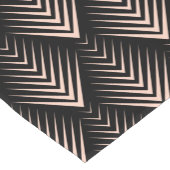 Elegant zwart & lichtroze art-deco patroon korte tafelloper (Hoek)