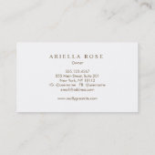 Elegant zwart linnen Lux Professional Visitekaartje (Achterkant)