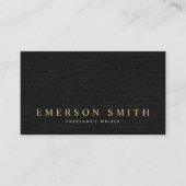 Elegant zwart linnen ziet er klastig uit visitekaartje (Voorkant)