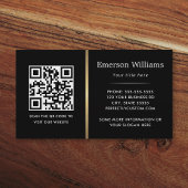 Elegant zwart logo QR code golden gradiëntverdeler Visitekaartje