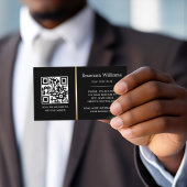 Elegant zwart logo QR code golden gradiëntverdeler Visitekaartje