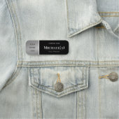 Elegant Zwart & Luxe Zilver: Modern Bedrijf LOGO Naamplaatje (In situ)