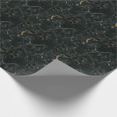 Elegant zwart marmer: getextureerde achtergrond cadeaupapier (Hoek)