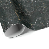 Elegant zwart marmer: getextureerde achtergrond cadeaupapier (Rol Hoek)