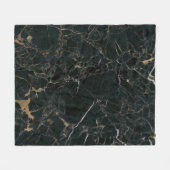 Elegant zwart marmer: getextureerde achtergrond fleece deken (Voorkant (Horizontaal))