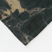 Elegant zwart marmer: getextureerde achtergrond fleece deken (Hoek)