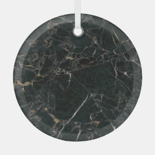 Elegant zwart marmer: getextureerde achtergrond glas ornament