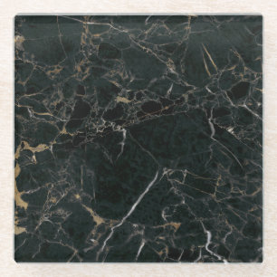 Elegant zwart marmer: getextureerde achtergrond glazen onderzetter