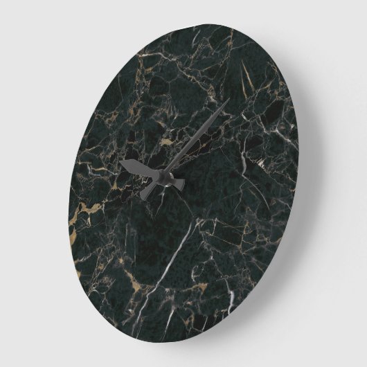 Elegant zwart marmer: getextureerde achtergrond grote klok (Hoek)