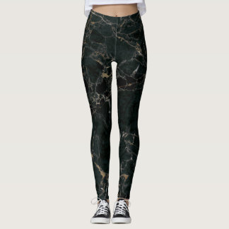Elegant zwart marmer: getextureerde achtergrond leggings