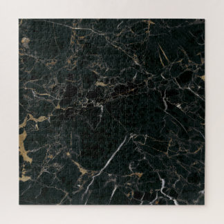 Elegant zwart marmer: getextureerde achtergrond legpuzzel