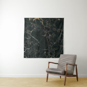 Elegant zwart marmer: getextureerde achtergrond wandkleed (In Situ (horizontaal))
