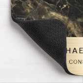 Elegant Zwart Marmer Goud Consultant Business Muismat (Hoek)