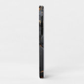 Elegant zwart marmer met gouden aders moderne kuns Case-Mate iPhone case (Achterkant/links)