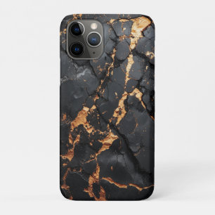 Elegant zwart marmer met gouden aders moderne kuns Case-Mate iPhone case