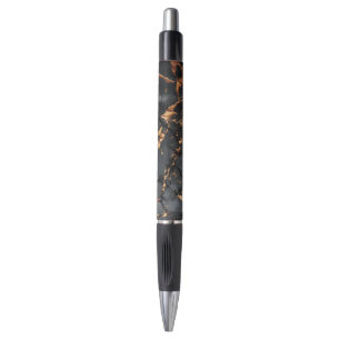 Elegant zwart marmer met gouden aders moderne kuns pen