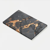 Elegant zwart marmer met gouden aders moderne kuns post-it® notes (Schuin)