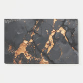 Elegant zwart marmer met gouden aders moderne kuns post-it® notes (Voorkant)