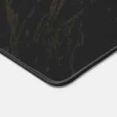 Elegant zwart marmer met monogram bureaumat (Hoek)