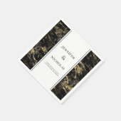 Elegant zwart marmeren bruiloft servet (Hoek)