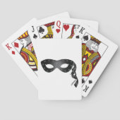 Elegant zwart Masquerade Masker met Bloemenkant Pokerkaarten (Achterkant)